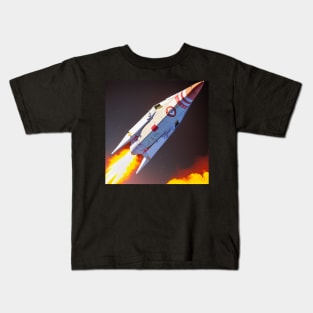 Space Rocket Launch Kids T-Shirt